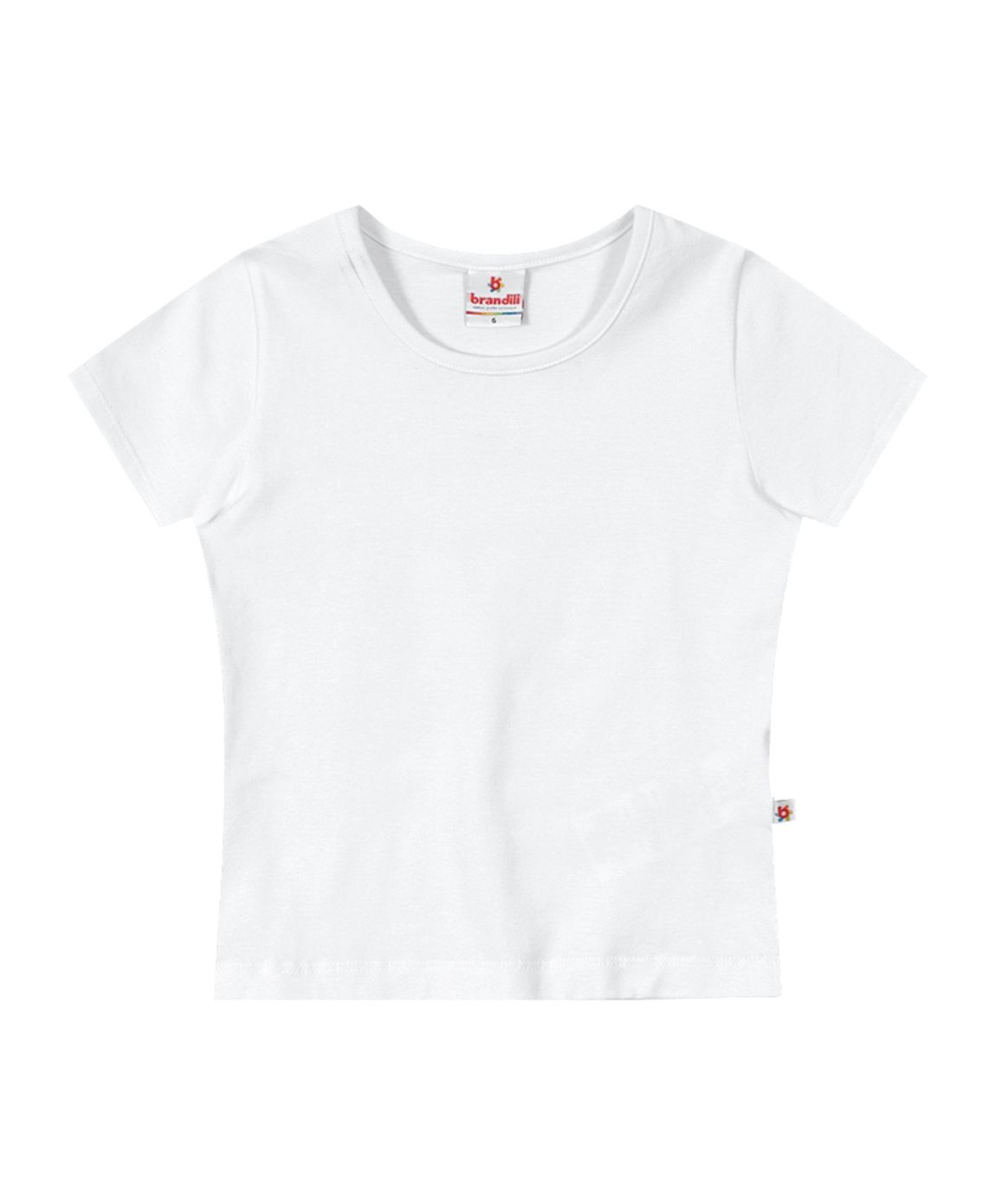 Blusa básica infantil menina em cotton Brandili - Brandili