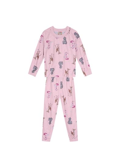 Pijama Infantil Menina Com Blusão E Jogger Brandili - 1