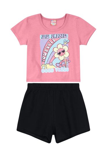 Conjunto infantil menina de florzinha Brandili - 4