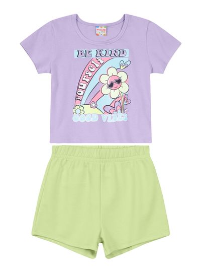 Conjunto infantil menina de florzinha Brandili - 4