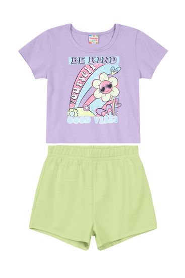 Conjunto infantil menina de florzinha Brandili - 8