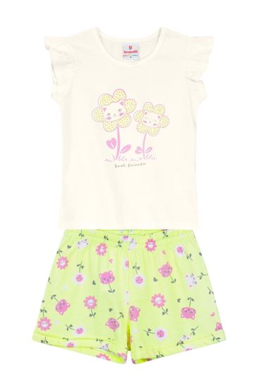 Conjunto infantil menina de gatinhos e florzinhas Brandili - 8