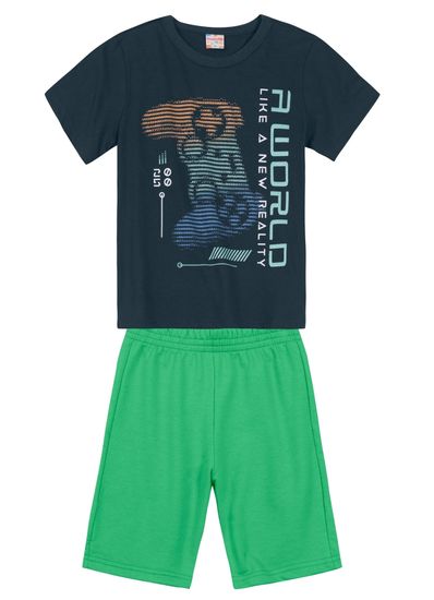 Conjunto Infantil Menino Com Camiseta E Bermuda Brandili  - 8