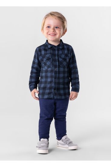 Camisa Flanela Manga Longa Infantil Menino Mundi - 12