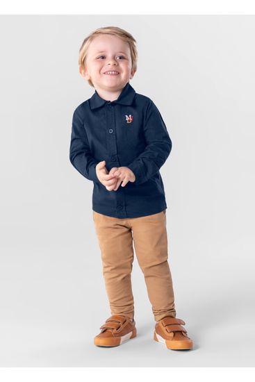 Camisa Manga Longa Infantil Menino Mundi - 10