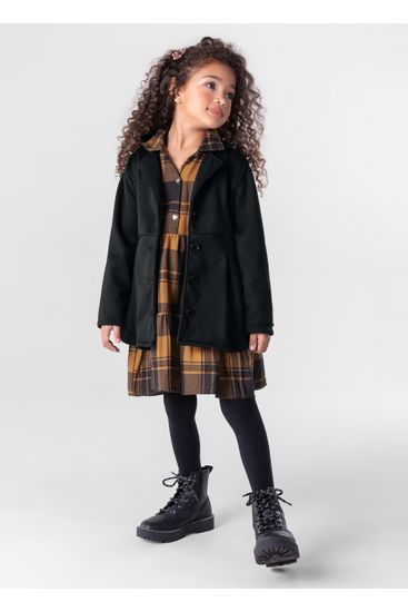 Jaqueta Alfaiataria Lã Infantil Menina Mundi - 16