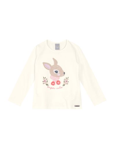 Blusa Em Cotton Infantil Menina Mundi - 4