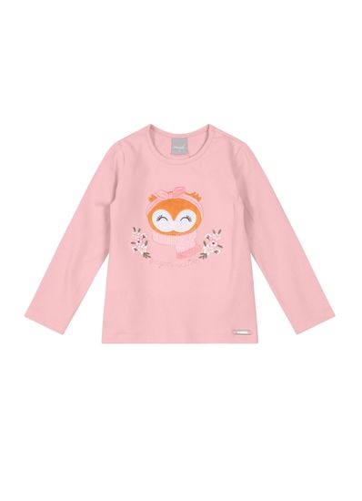 Blusa Em Cotton Infantil Menina Mundi - 4