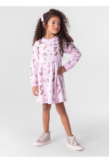 Vestido Estampado Infantil Menina Mundi - 4