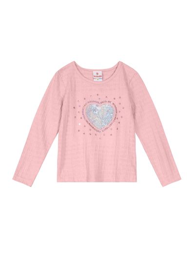 Blusa Manga Longa Em Cotton Infantil Menina Brandili - 2