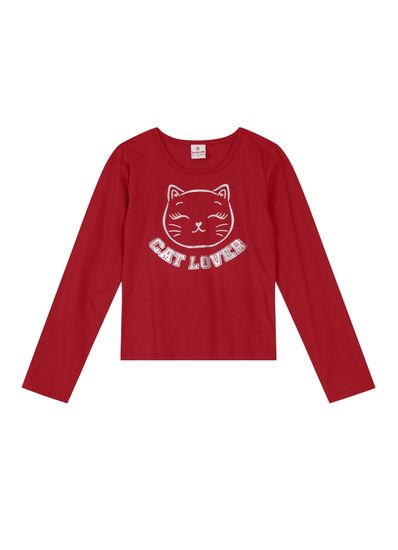 Blusa Manga Longa Em Malha Infantil Menina Brandili - 14