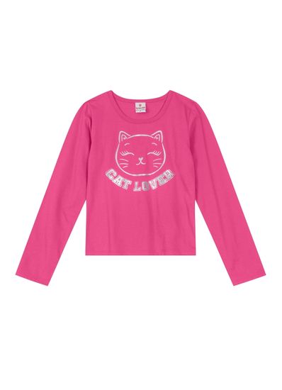Blusa Manga Longa Em Malha Infantil Menina Brandili - 14