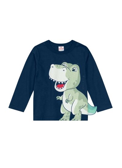Camiseta Dinossauro Em Malha Infantil Menino Brandili - 3