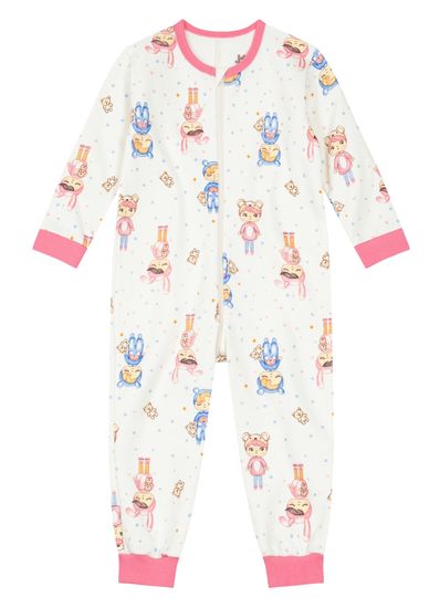 Pijama Macacão De Moletom Infantil Menina Brandili - 10