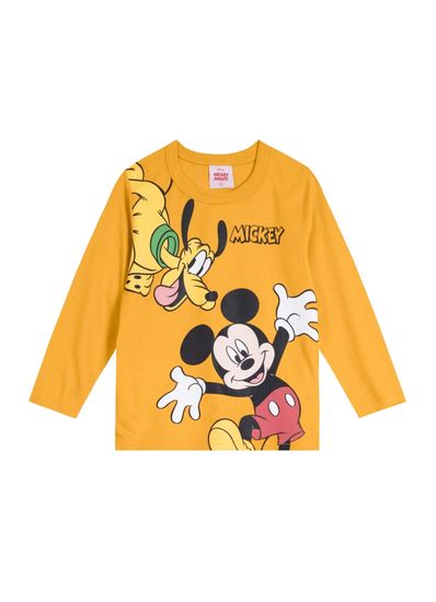 Camiseta Mickey Mouse Em Malha Infantil Menino Brandili - 3
