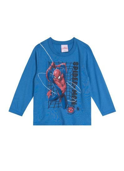 Camiseta Homem Aranha Em Malha Infantil Unissex Brandili - 2