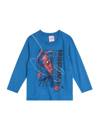 Camiseta Homem Aranha Em Malha Infantil Unissex Brandili - 3