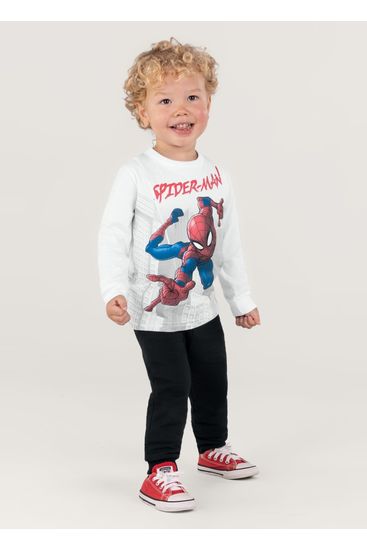 Camiseta Homem Aranha Em Malha Infantil Unissex Brandili - 10