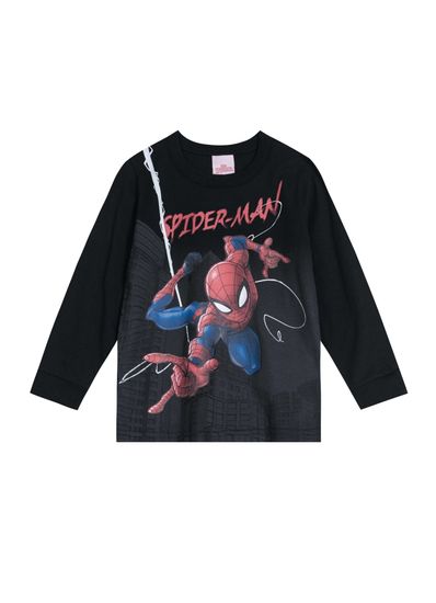 Camiseta Homem Aranha Em Malha Infantil Unissex Brandili - 10