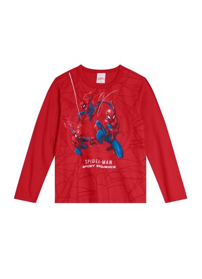 Camiseta Homem Aranha Em Malha Infantil Unissex Brandili - 10