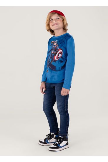 Camiseta Os Vingadores Em Malha Infantil Unissex Brandili - 1
