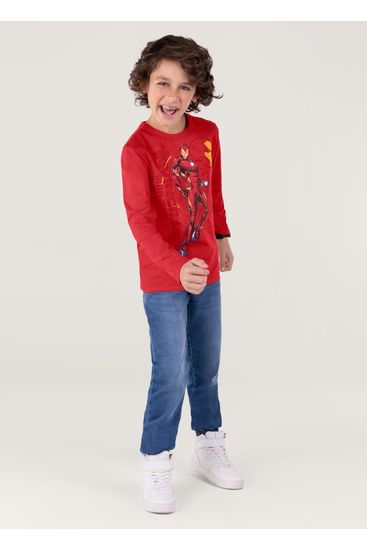 Camiseta Os Vingadores Em Malha Infantil Unissex Brandili - 1