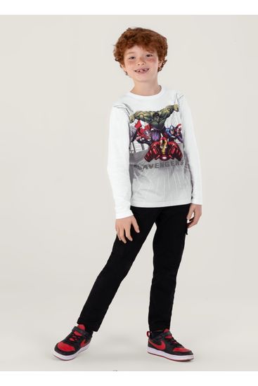 Camiseta Os Vingadores Em Malha Infantil Unissex Brandili - 10