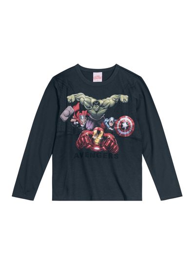 Camiseta Os Vingadores Em Malha Infantil Unissex Brandili - 10