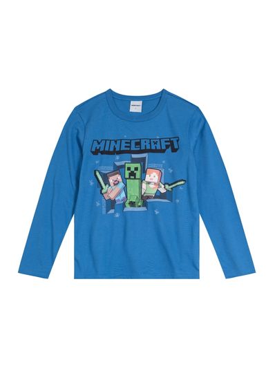 Camiseta Minecraft Em Malha Infantil Unissex Brandili - 8