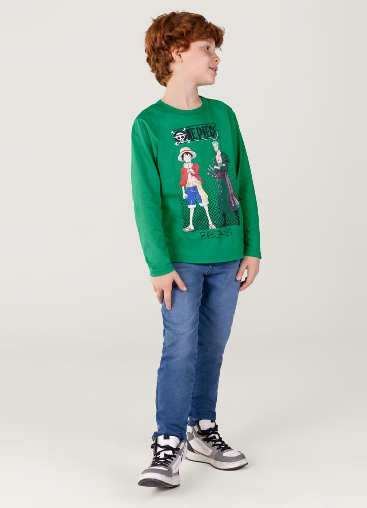 Camiseta Unissex One Piece Infantil Brandili