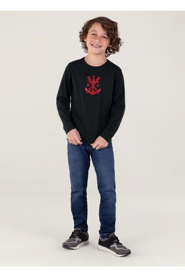 Camiseta Unissex Flamengo Em Malha Infantil Brandili - 6