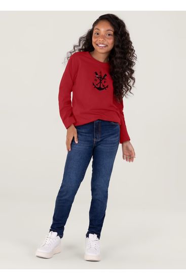 Camiseta Unissex Flamengo Em Malha Infantil Brandili - 6