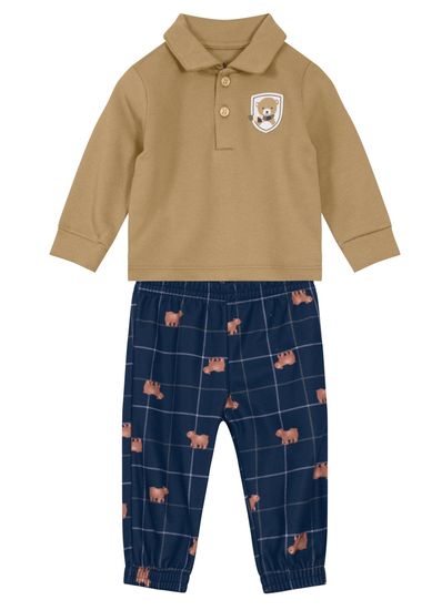 Conjunto Blusão Polo Infantil Menino Mundi - P