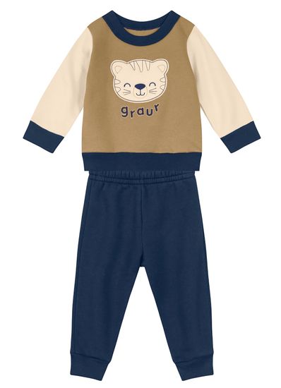 Conjunto Moletom Bebê Menino Brandili Baby - P