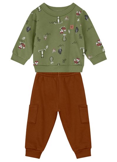 Conjunto Moletom Bebê Menino Brandili Baby - P