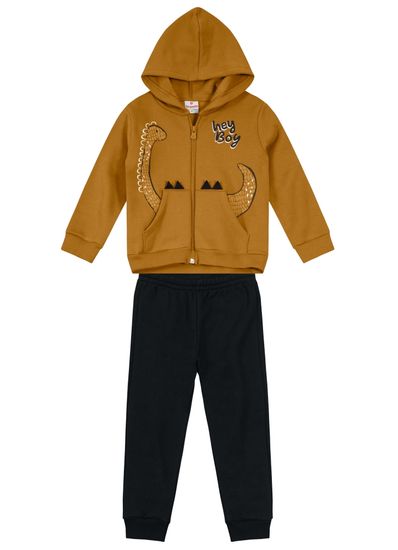 Conjunto Moletom Com Capuz Infantil Menino Brandili - 2