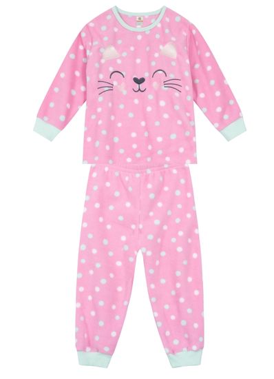 Pijama Bordado Em Soft Poa Infantil Menina Brandili - 3