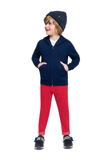 Jaqueta infantil menino em moletom Brandili - 1