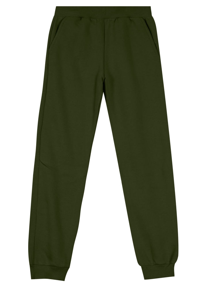 Calça jogger básica infantil menino em moletom Brandili