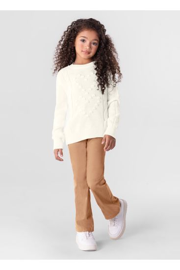 Suéter Tricô Infantil Menina Mundi - 4