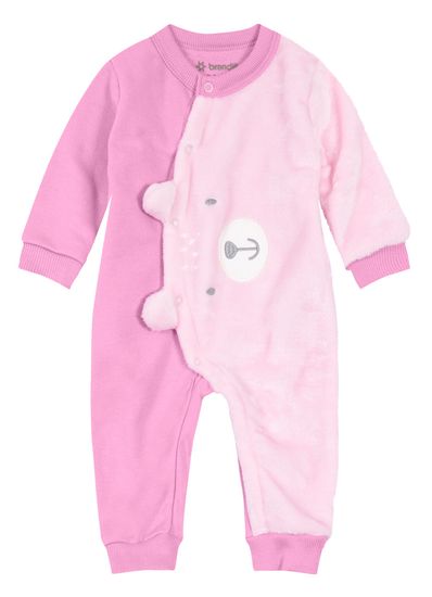 Macacão Fleece Bebê Unissex Brandili Baby - GG