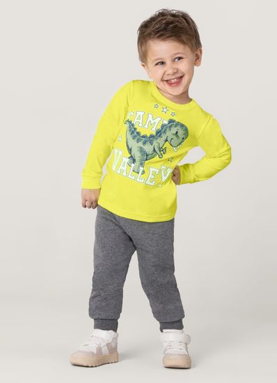 Camiseta Dinossauro Em Malha Infantil Menino Brandili - 10