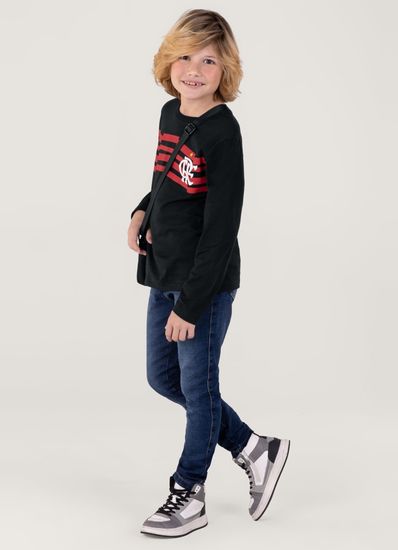 Camiseta Unissex Flamengo Em Malha Infantil Brandili - 8