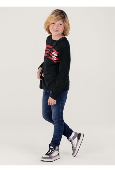 Camiseta Unissex Flamengo Em Malha Infantil Brandili - 6