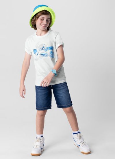 Camiseta infantil menino em malha Brandili - 10