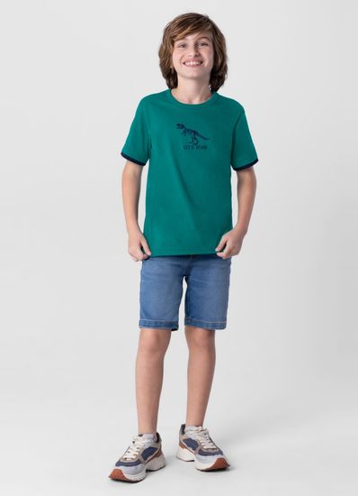 Camiseta infantil menino em malha com bordado Brandili - 10