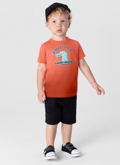 Camiseta infantil menino em malha Brandili - 1