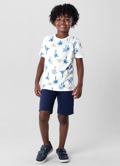 Camiseta infantil menino em malha Brandili - 10