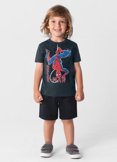 Camiseta Homem Aranha infantil menino Brandili - 1