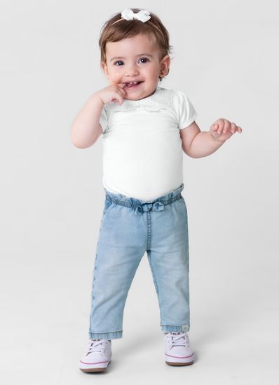 Calça clochard jeans infantil menina Mundi - 2